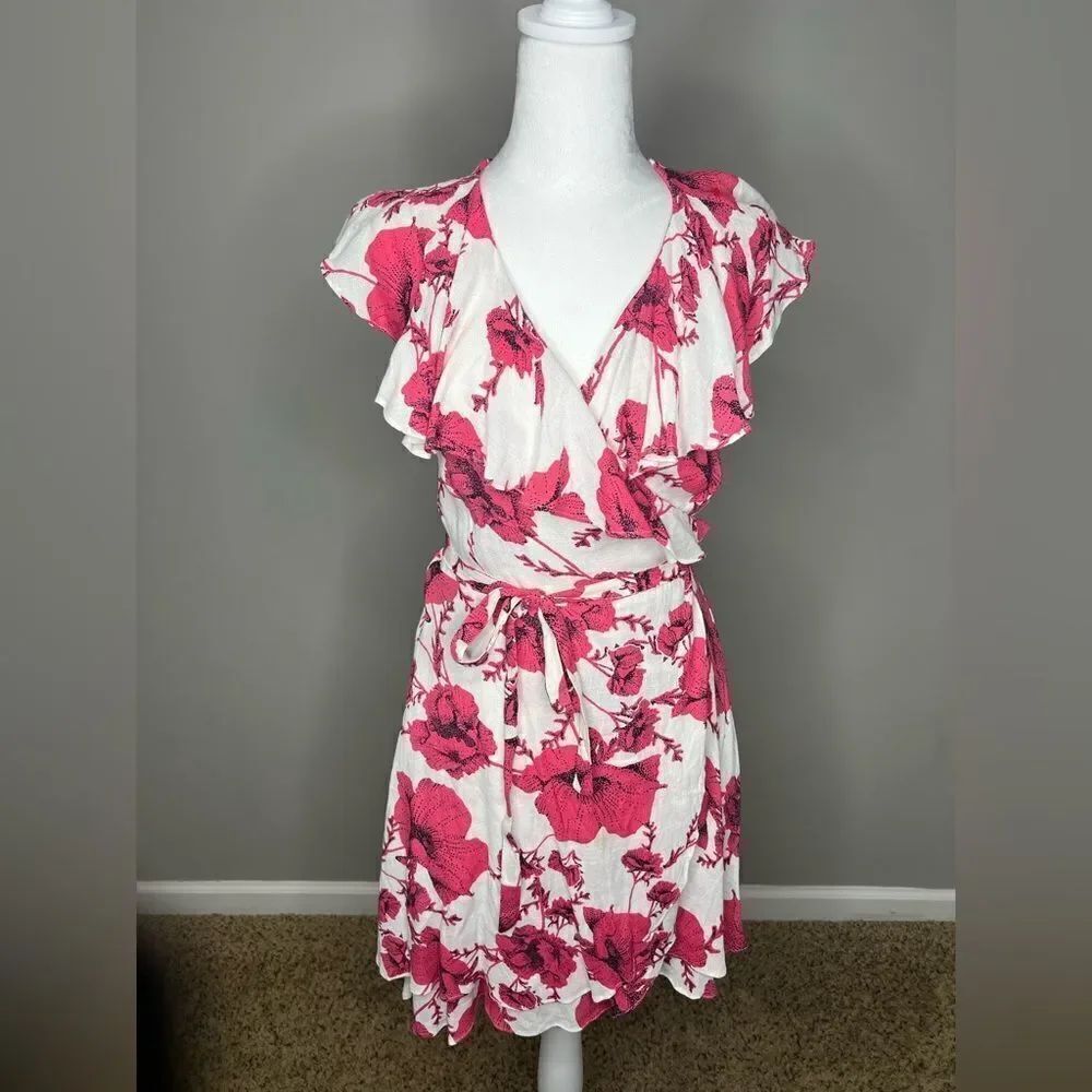 Free People French Quarter floral mini wrap dress
